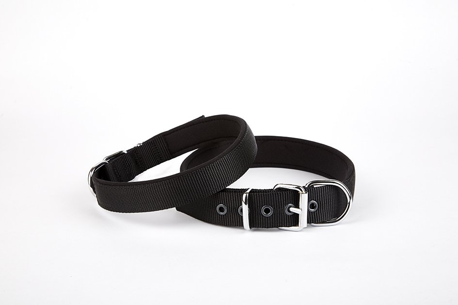 Comfort Dokuma Köpek Boyun Tasması 45-52 cm Siyah