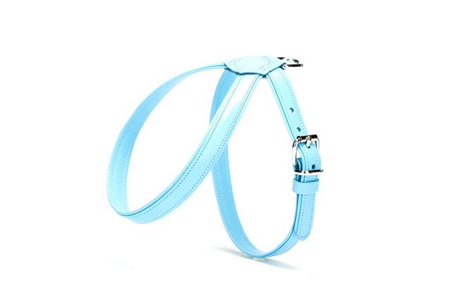 Flotter El Yapımı Deri Köpek Göğüs Tasması 1,2 x 25 -35 cm Beyaz