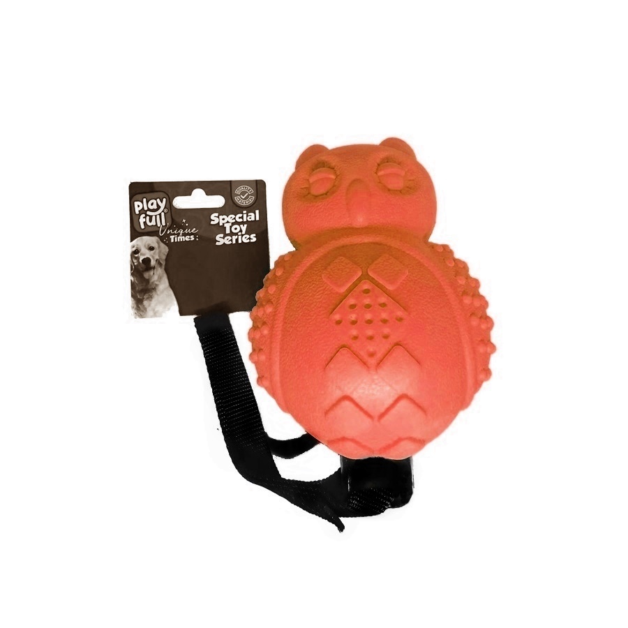 Playfull Sesli Lüx Baykuş Köpek Eğitim Oyuncağı 30×10 Cm Turuncu