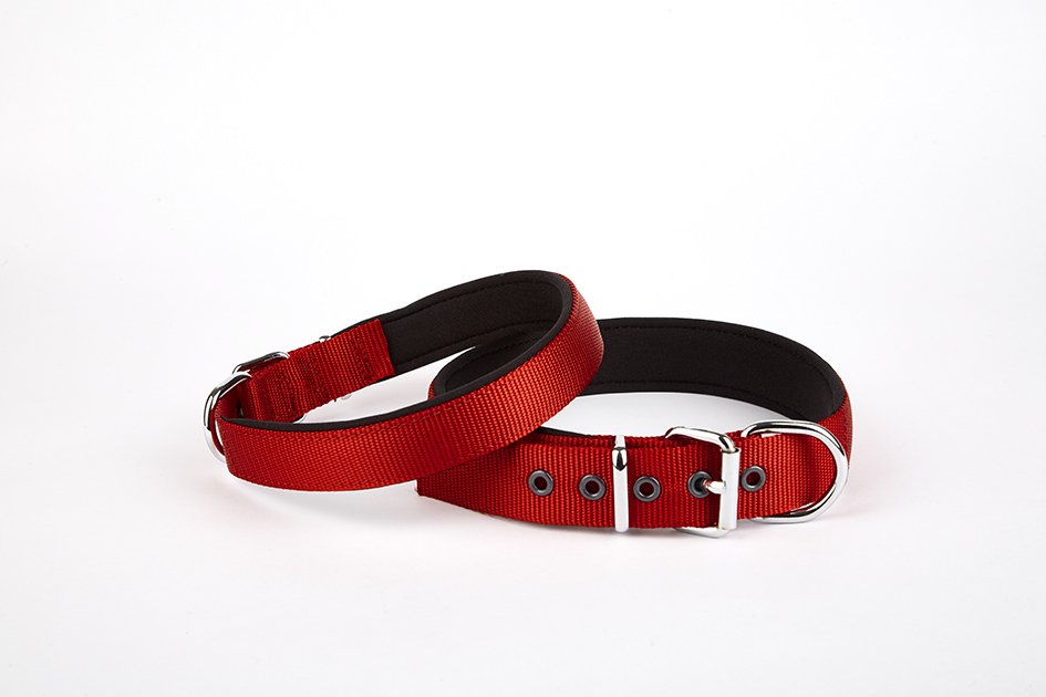 Comfort Dokuma Köpek Boyun Tasması 45-52 cm Kırmızı