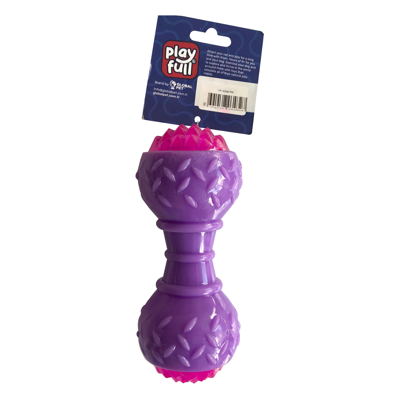 Playfull Aktivite Sesli ve Işıklı Köpek Oyuncak Dumbel 5×15 cm Mor