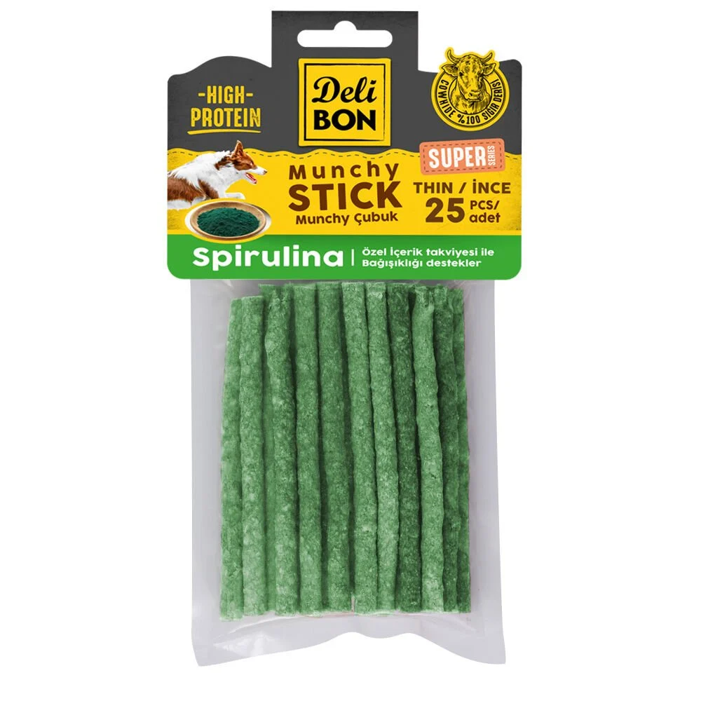 Delibon Super Munchy Çubuk – Spirulinalı İnce 25 Adet