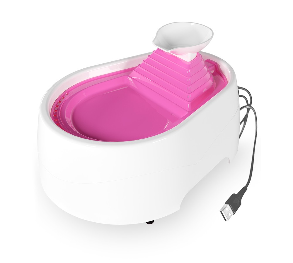 Cado Pet Kedi Köpek Su Pınarı Şelale 2 Litre – 5 volt ( usb’li ) Pembe