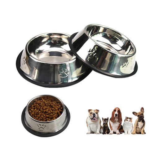 Pati Desenli Çelik Mama ve Su Kabı 16 Oz 500 ml 22 cm