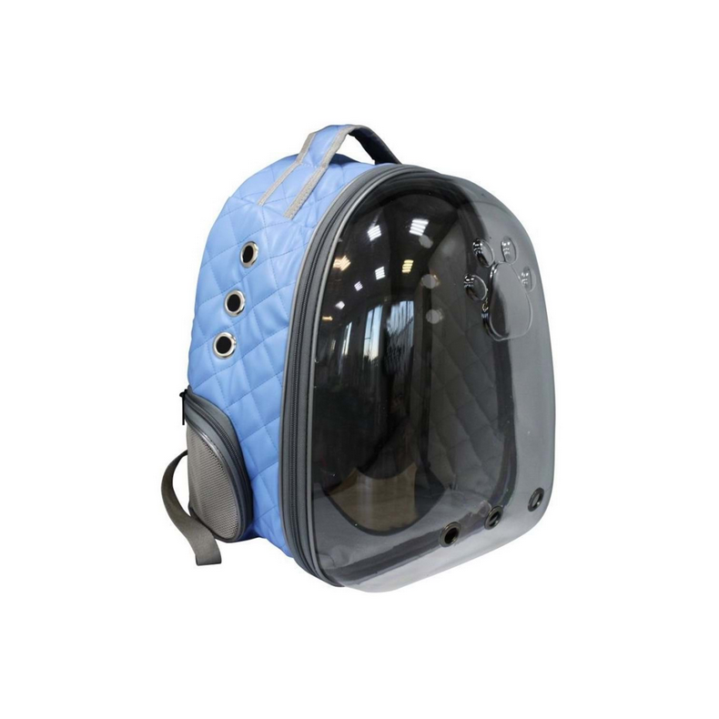 Kapitone Astronot Kedi Köpek Taşıma Çantası 28*32*40 cm Turkuaz