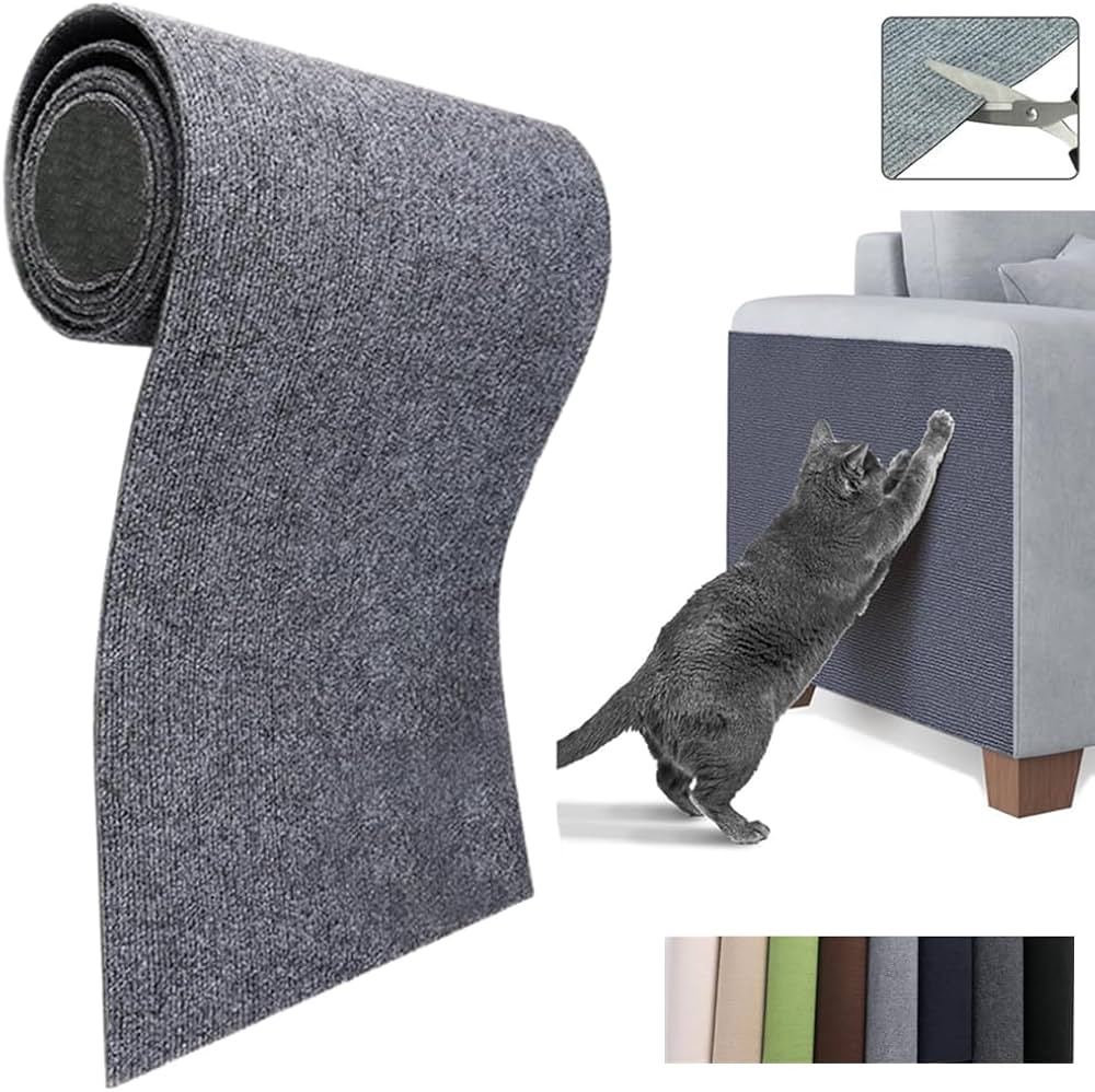 Kedi Tırmalama Halısı 30×98 cm – Koltuk Duvar Yer Kullanımlı Yapışkanlı Tırmalama Matı