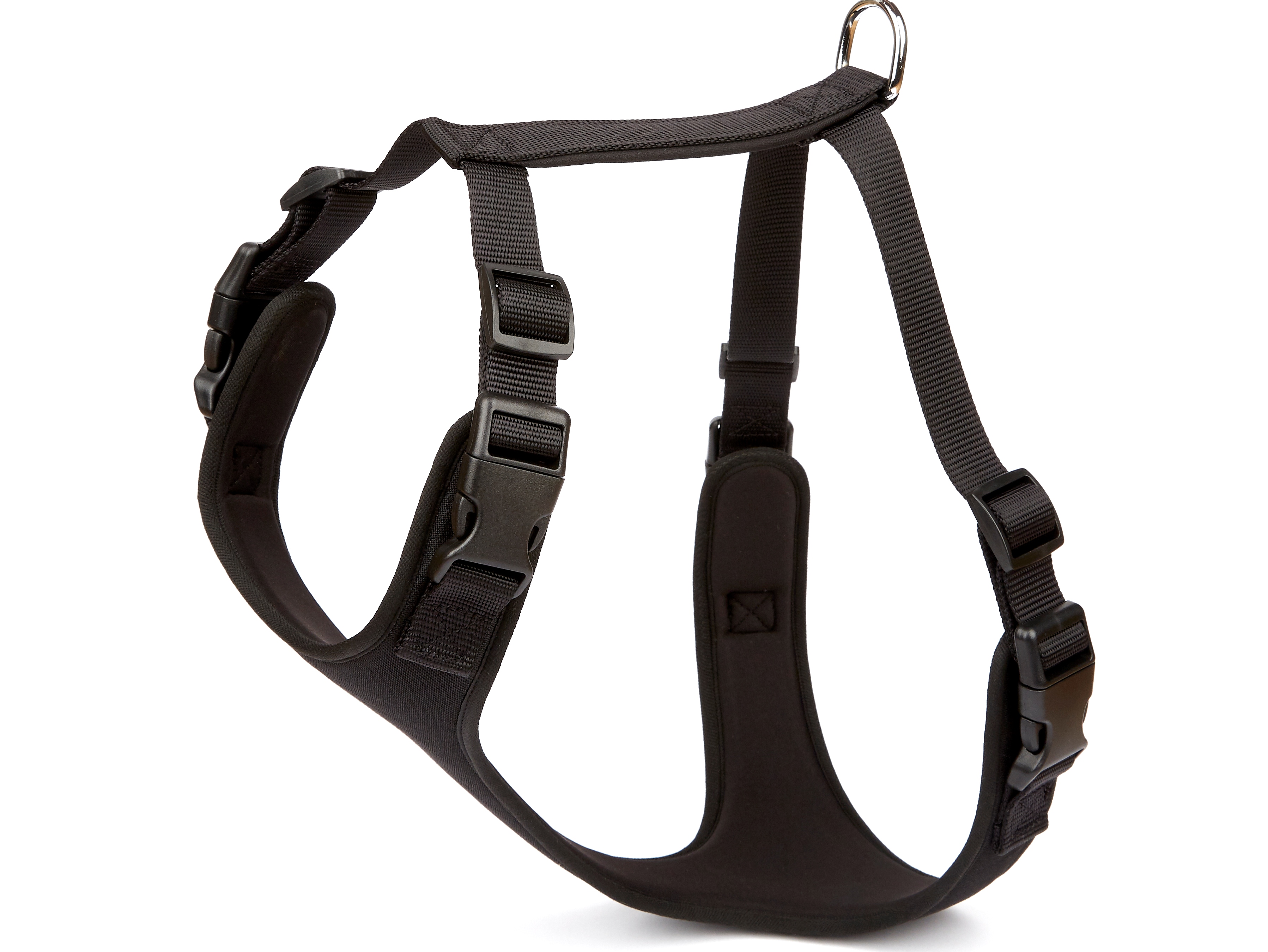 Havalı Ped Dokuma Köpek Göğüs Tasması 70/95 cm Siyah