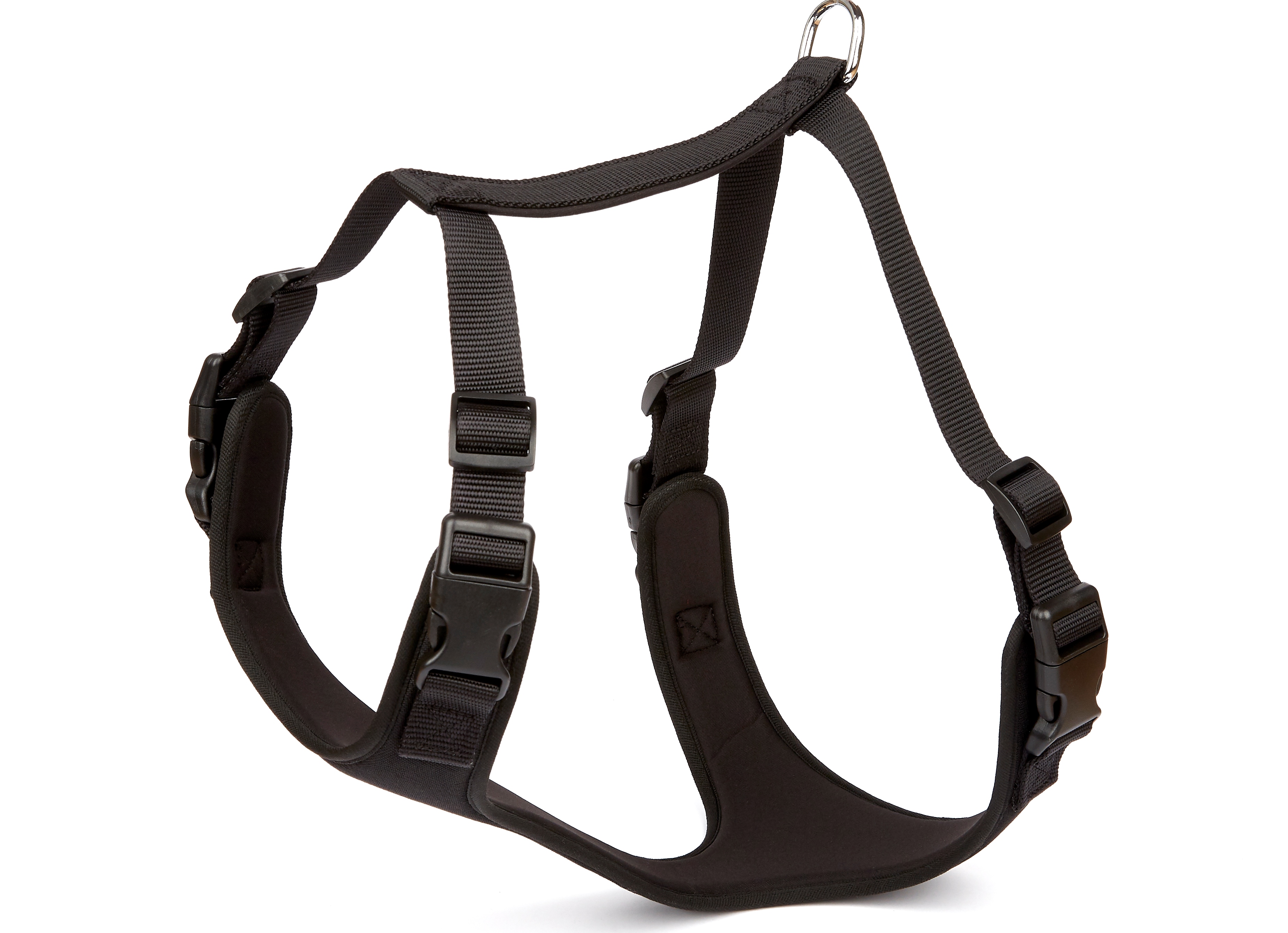 Havalı Ped Dokuma Köpek Göğüs Tasması 50/70 cm Siyah